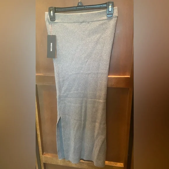 Daily Look | Tops | Gray Tube Top Dress With Slit | Poshmark